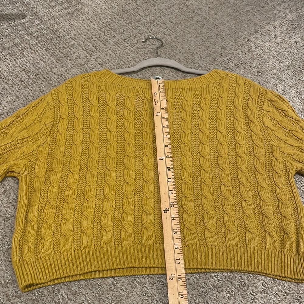 Top shop mustard yellow cropped sweater perfect for fall! - Picture 5 of 9